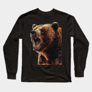 Sunset Realm Of Grizzly Bear Long Sleeve T-Shirt